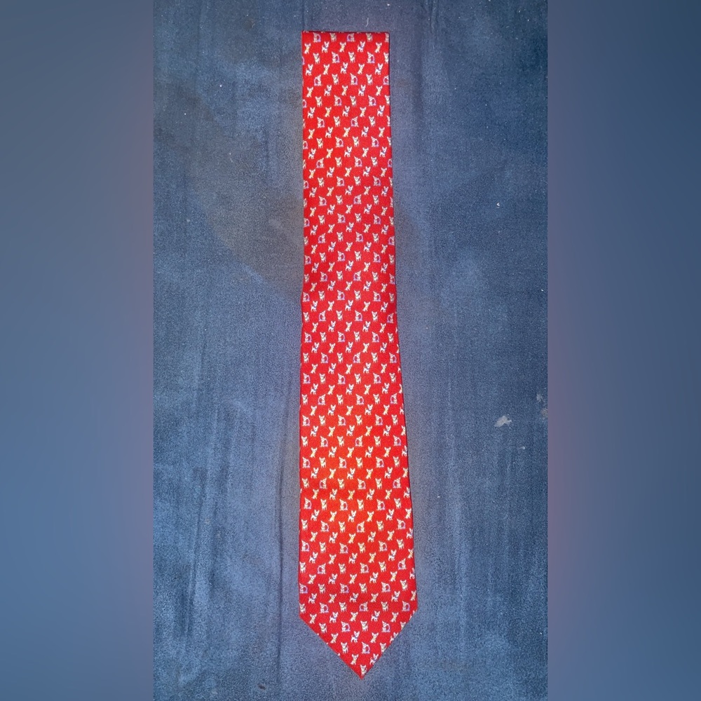 Original!!! Ferragamo Chihuahua Gancini Tie